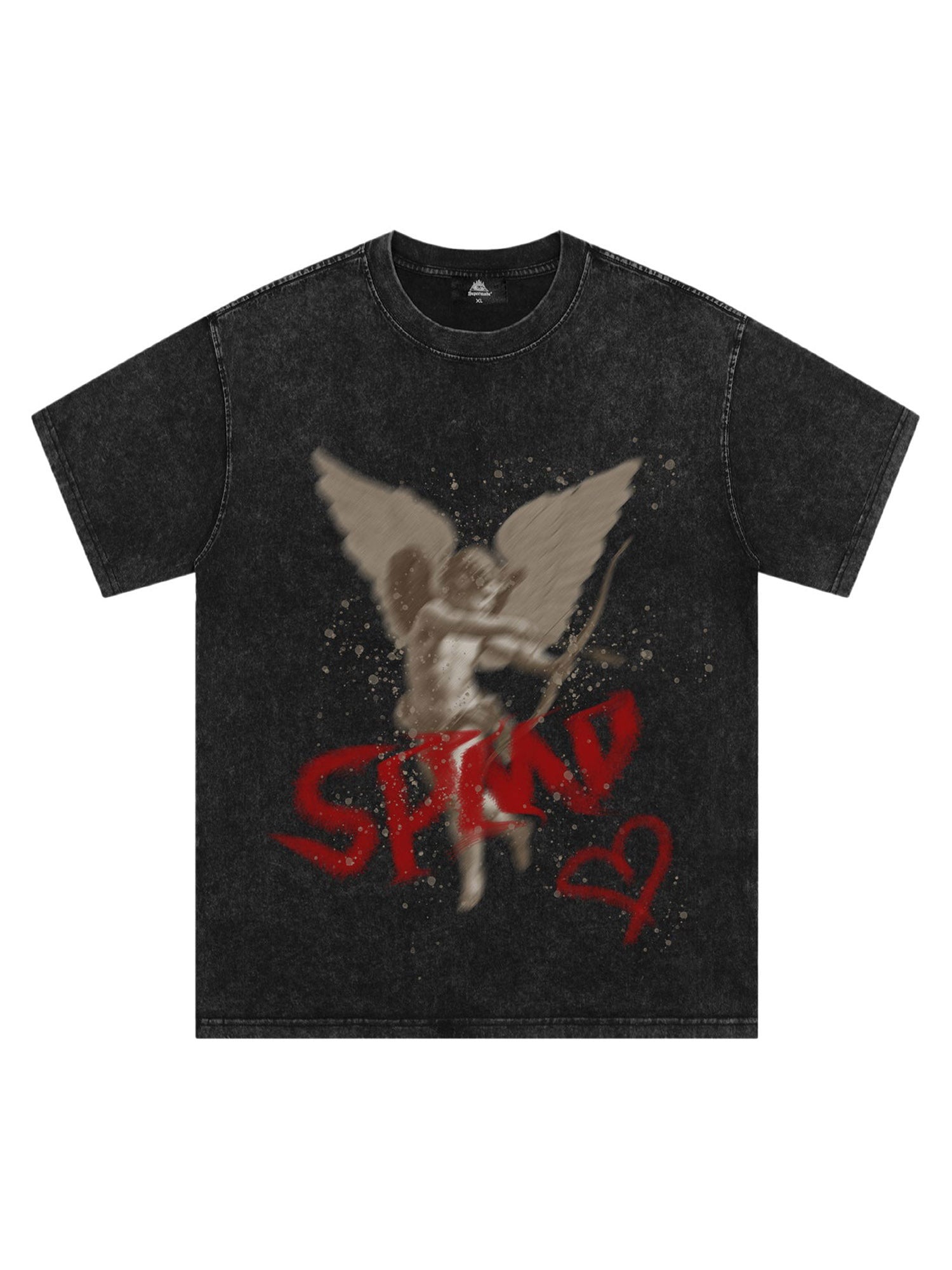 Thesupermade Washed Angel Print T-shirt