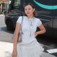 Lace Texture Wrinkle Skirt