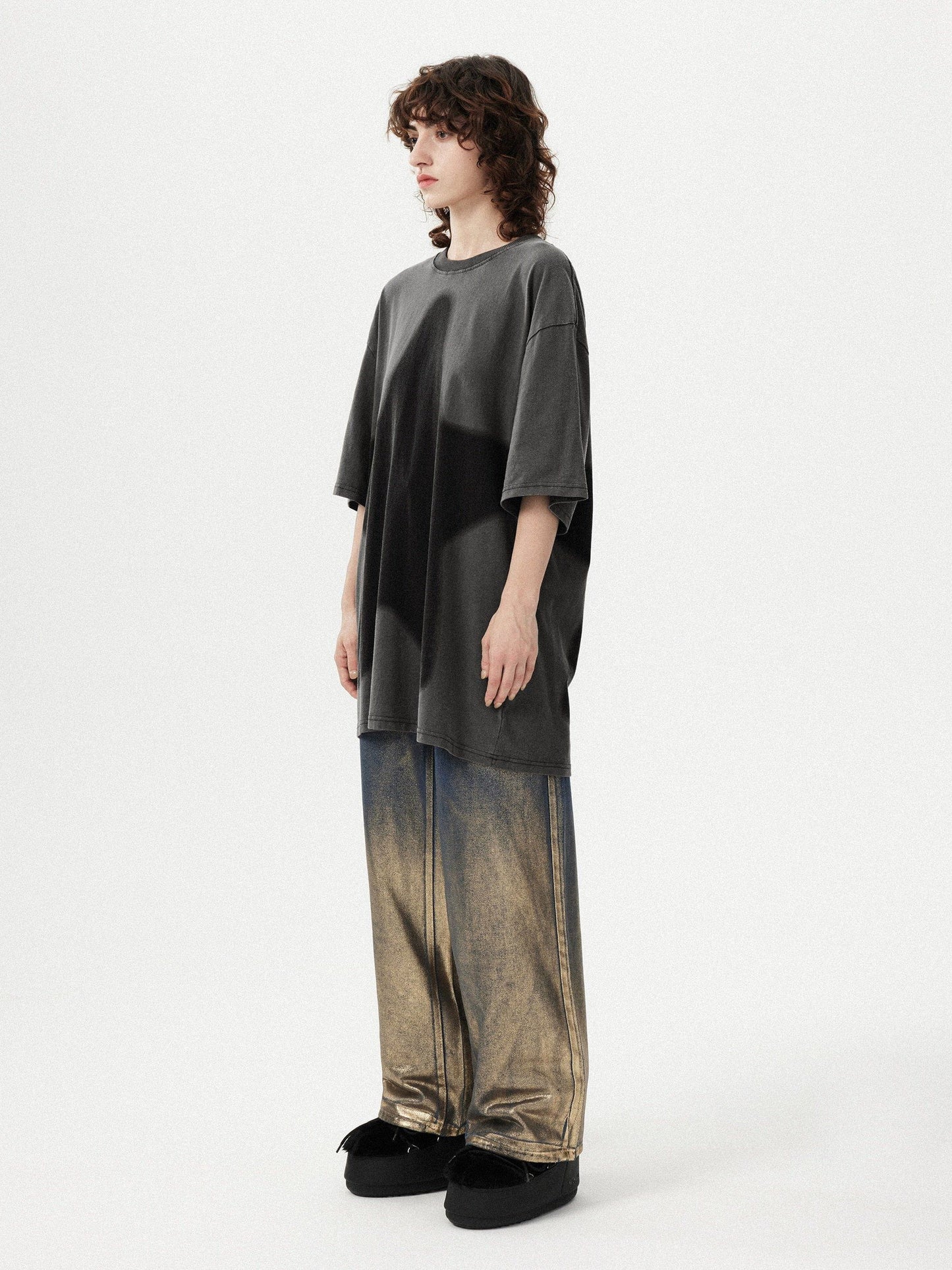 Star Print Washed Tee