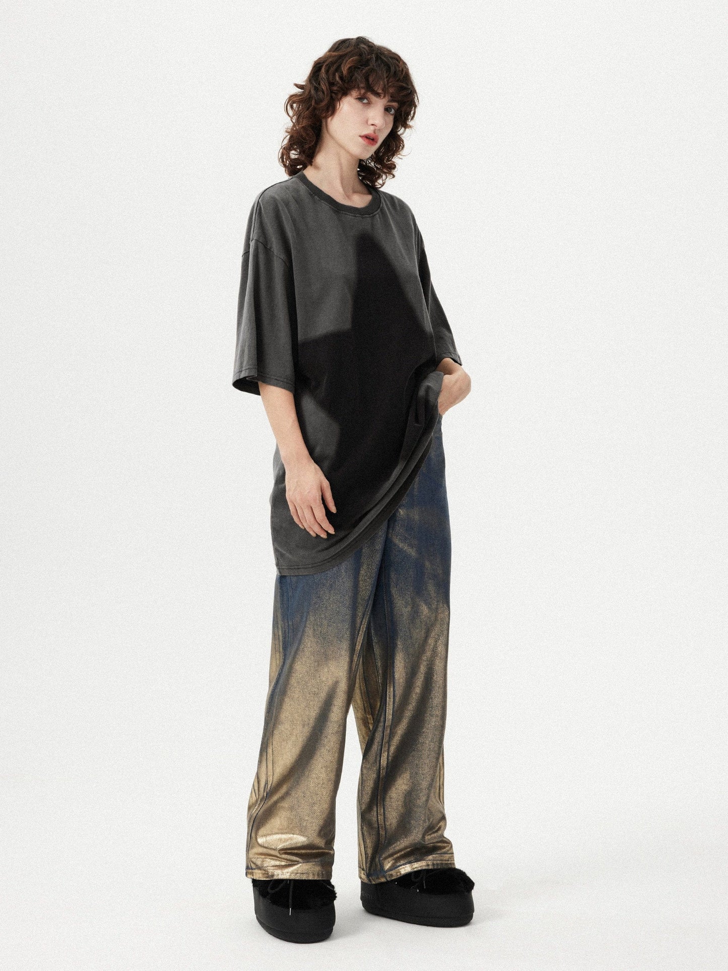 Star Print Washed Tee