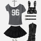 Lace Texture Wrinkle Skirt