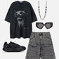 Wrinkle Washed Longline Jorts