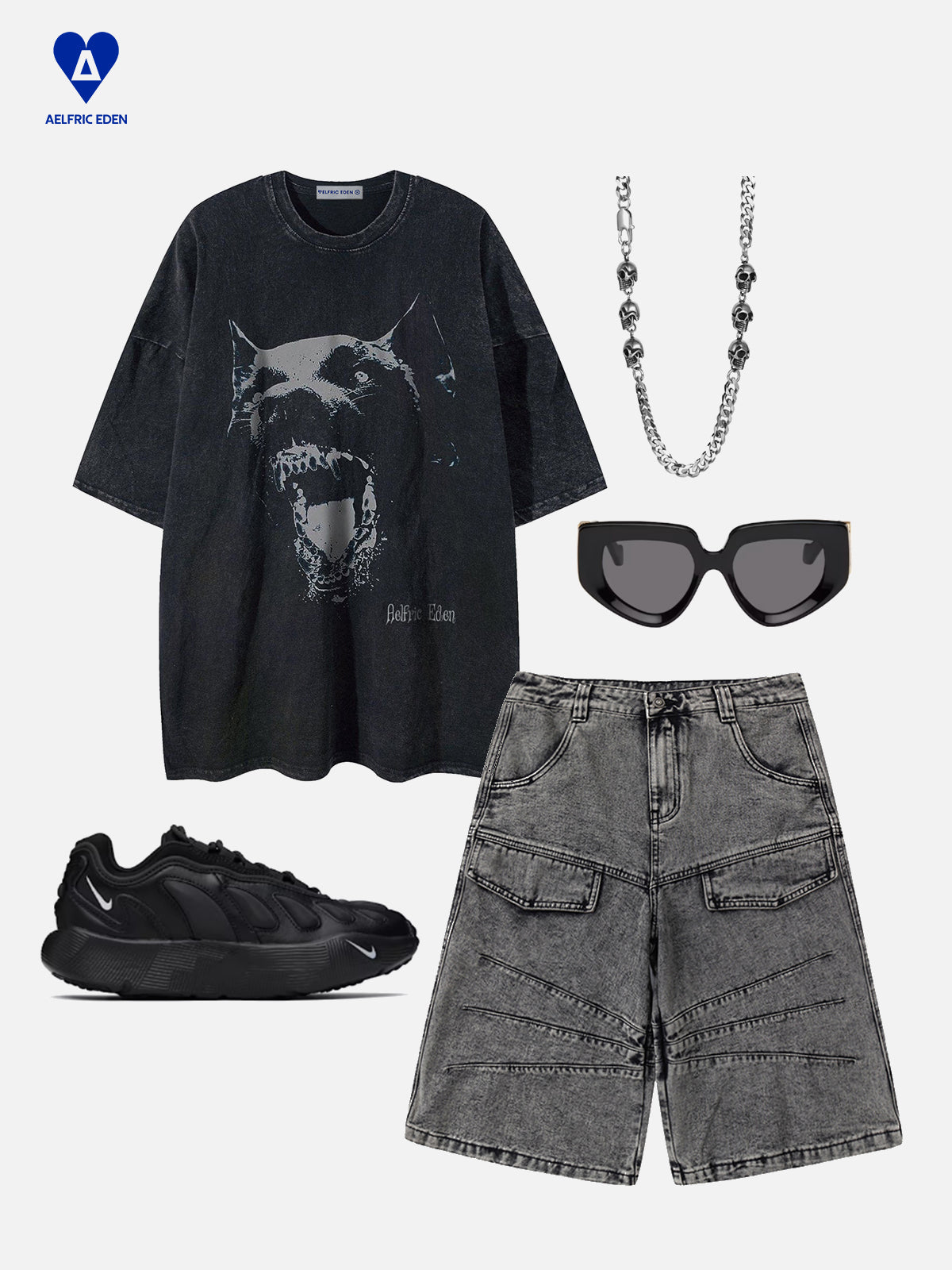 Wrinkle Washed Longline Jorts