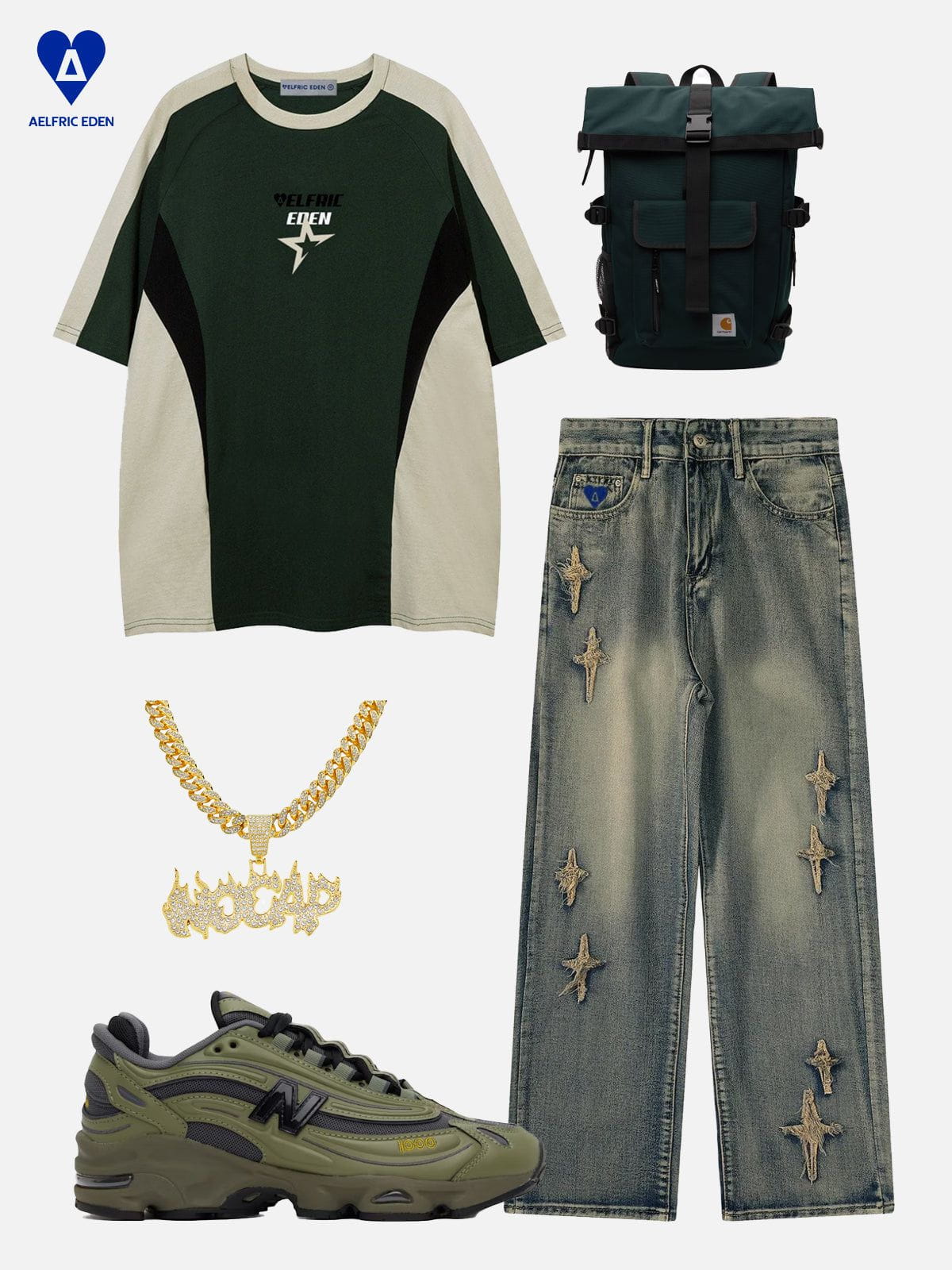 Color Blocking Star Tee