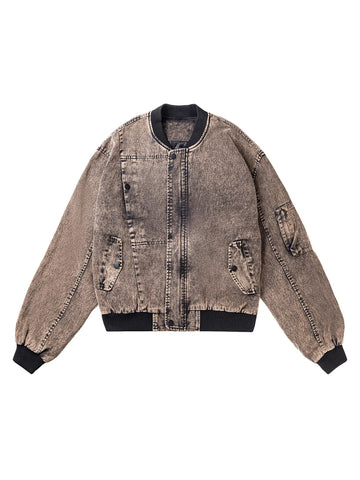 High Street Distressed Washed Work Jacket