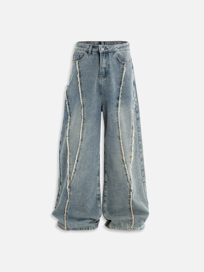 Fringe Baggy Jeans