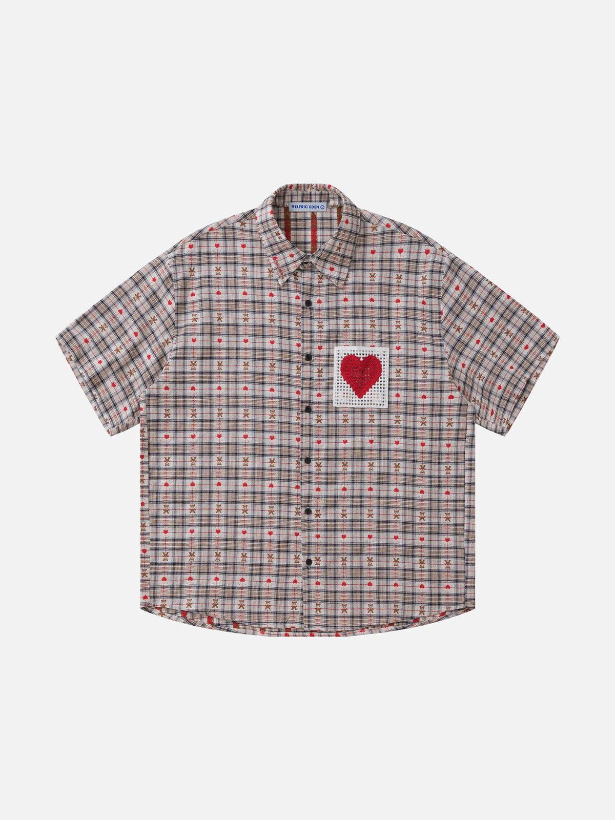 Cut-Out Heart Short Sleeve Shirt
