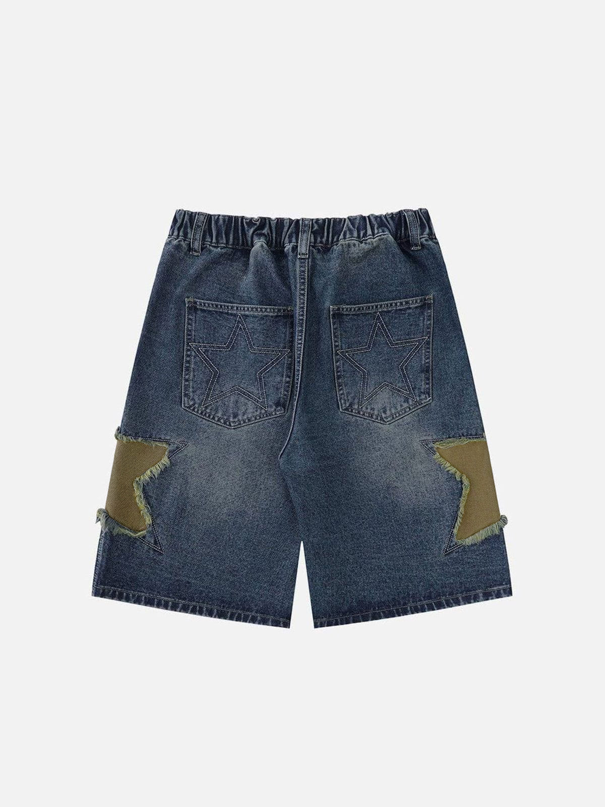 Star Tassel Patch Gradient Jorts