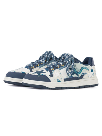 Retro Blue Star Sneakers