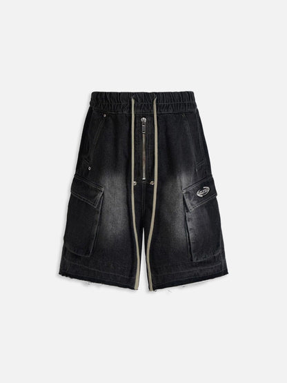Drawstring Washed Jorts