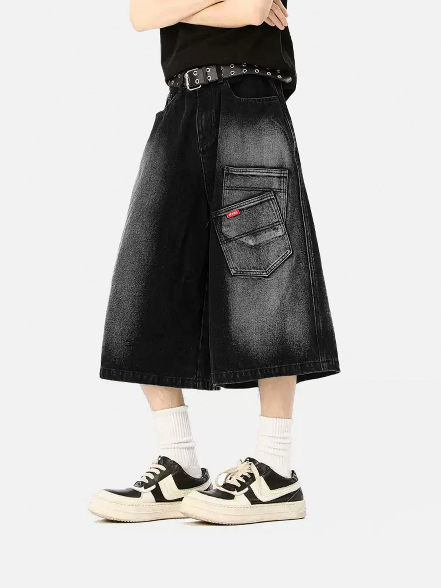 Stacked Pocket Longline Jorts