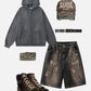 Applique Embroidery Baggy Jorts