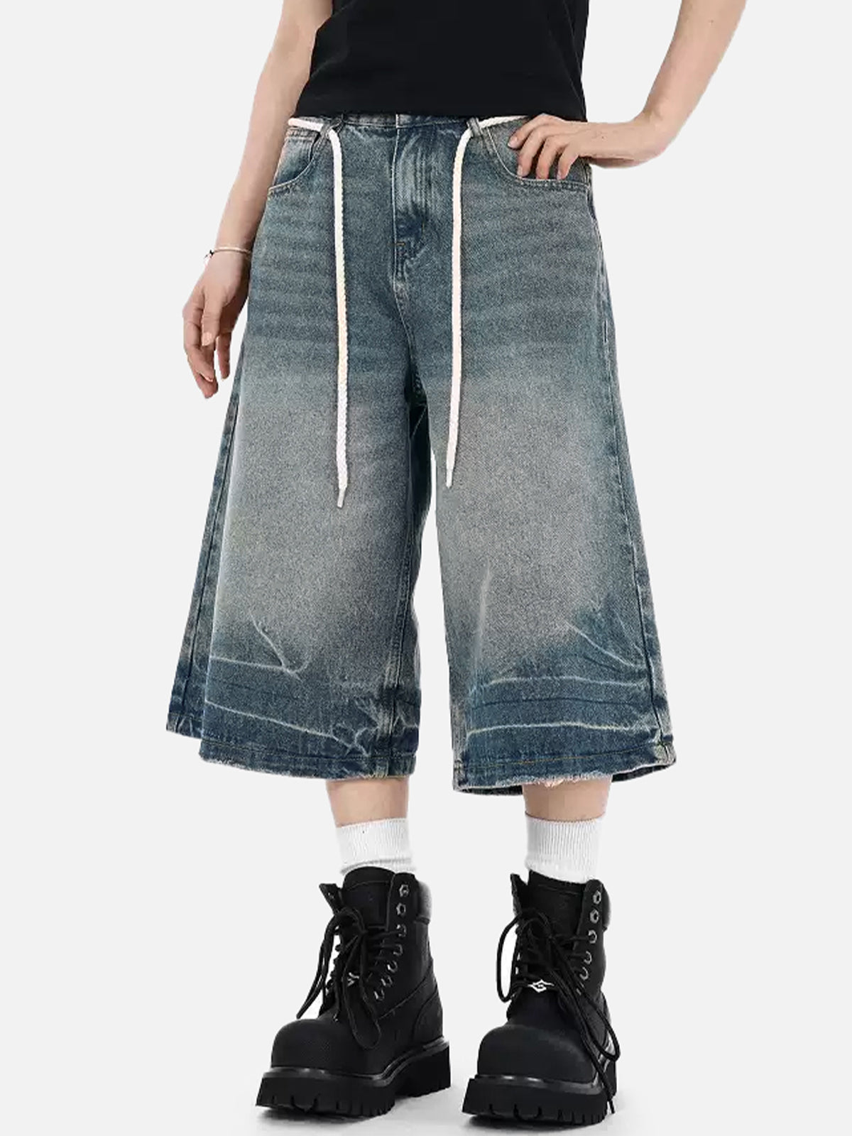 Lightning Print Longline Jorts