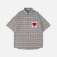 Cut-Out Heart Short Sleeve Shirt