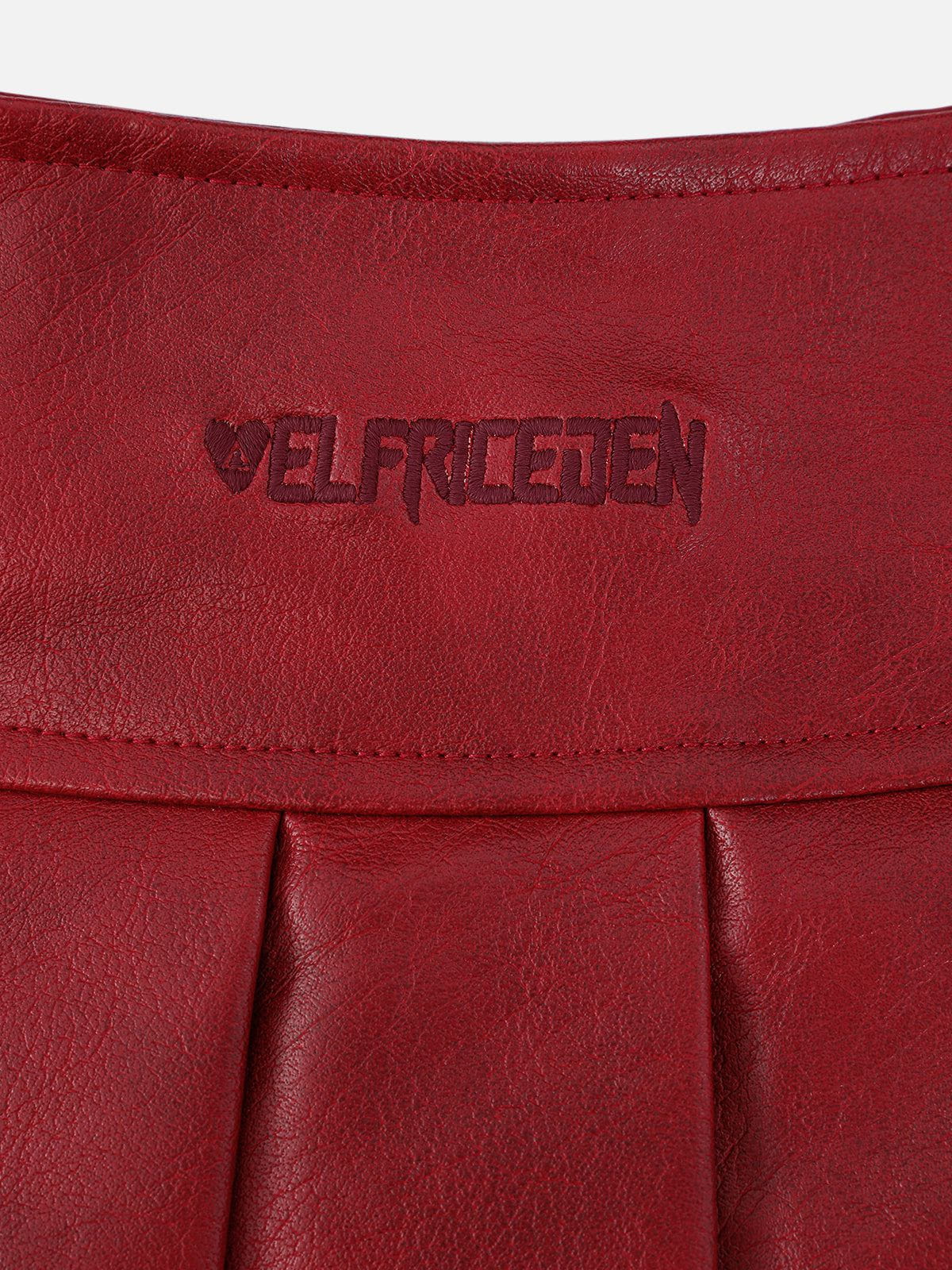 Slant Faux Leather Skirt