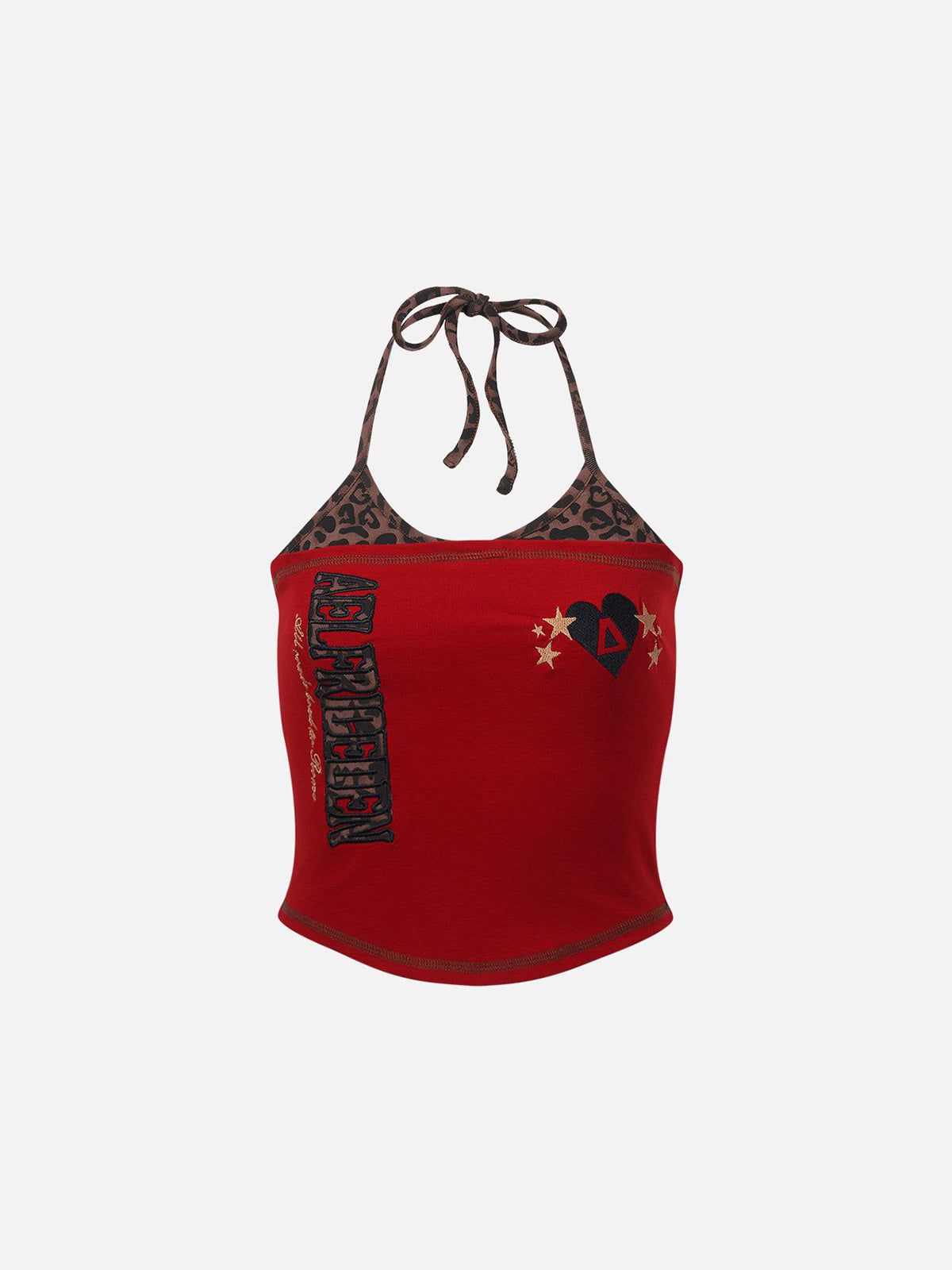 Leopard Print Patchwork Cami Top