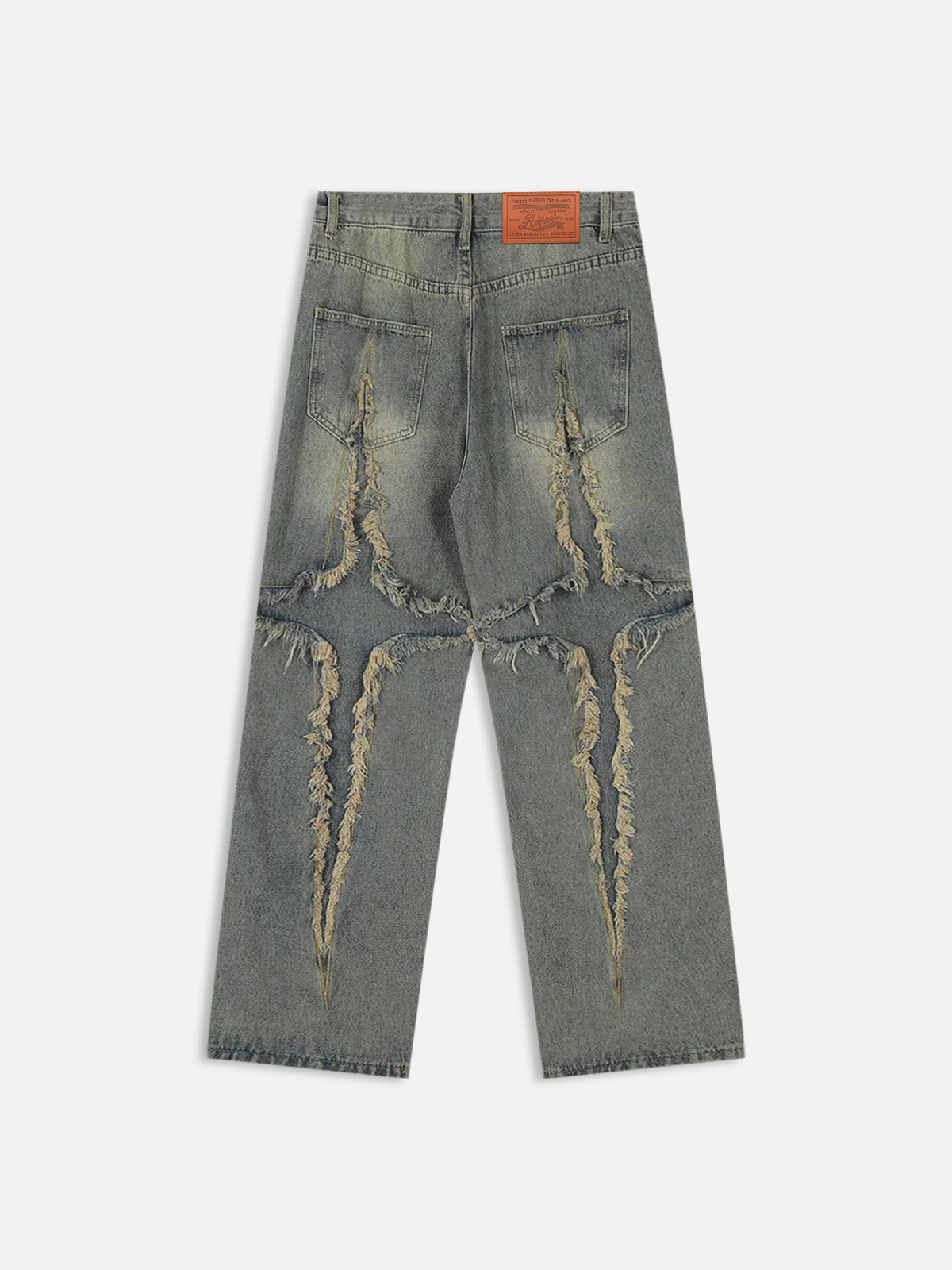 Washed Fringe Jeans