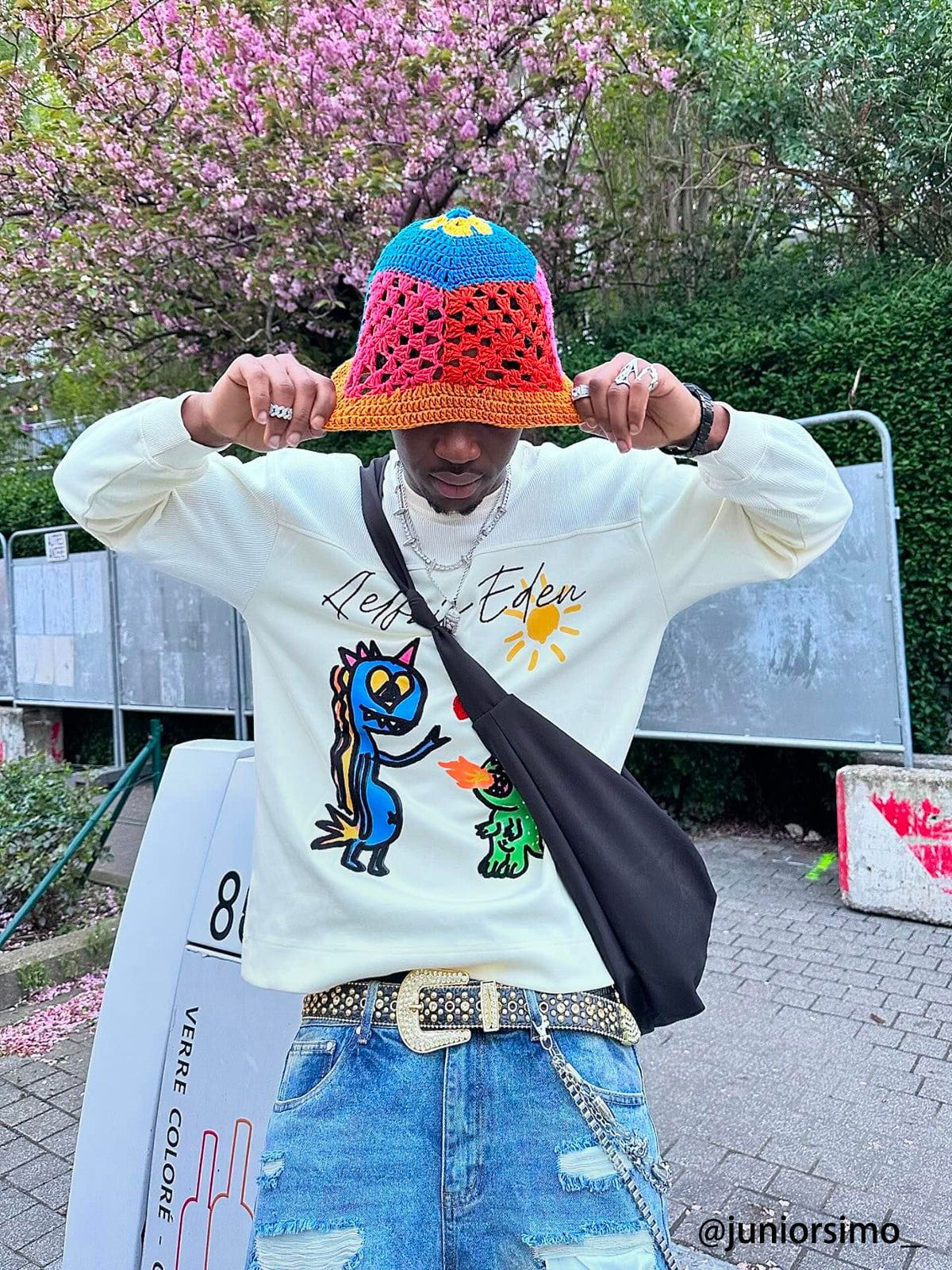 Handmade Crochet Open Knit Bucket Hat