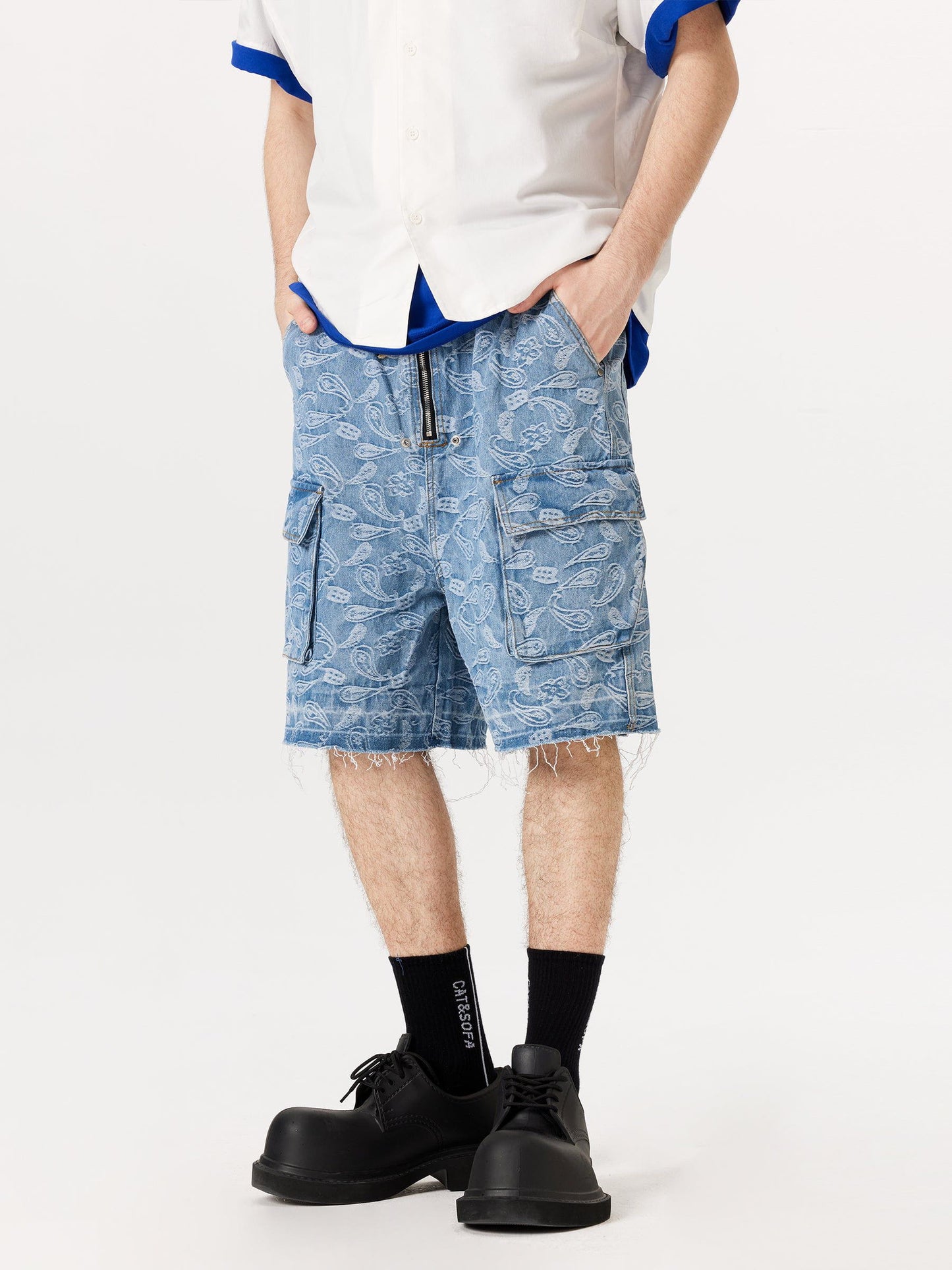 Bandana Jacquard Washed Jorts