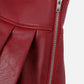Slant Faux Leather Skirt
