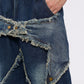 Vintage Starry Fringe Hem Jorts