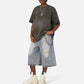 Distressed Baggy Longline Jorts
