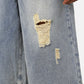 Distressed Baggy Longline Jorts