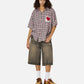 Cut-Out Heart Short Sleeve Shirt