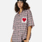 Cut-Out Heart Short Sleeve Shirt