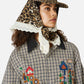 Leopard Print Lace Patchwork Cap