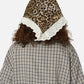 Leopard Print Lace Patchwork Cap
