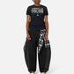 Plaid Baggy Barrel Jeans