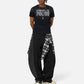 Plaid Baggy Barrel Jeans