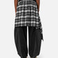 Plaid Baggy Barrel Jeans