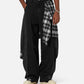 Plaid Baggy Barrel Jeans