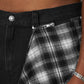 Plaid Baggy Barrel Jeans