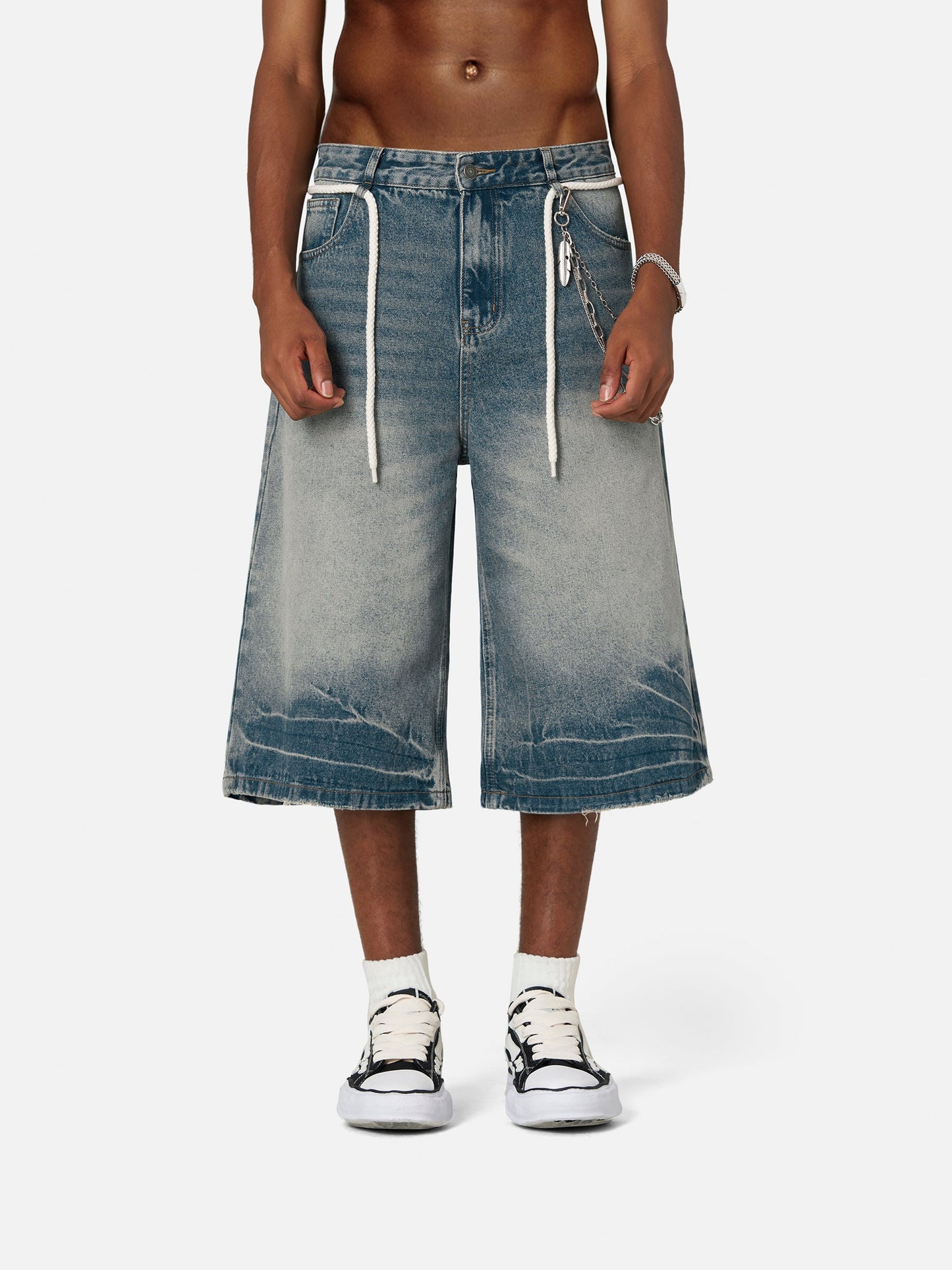 Lightning Print Longline Jorts