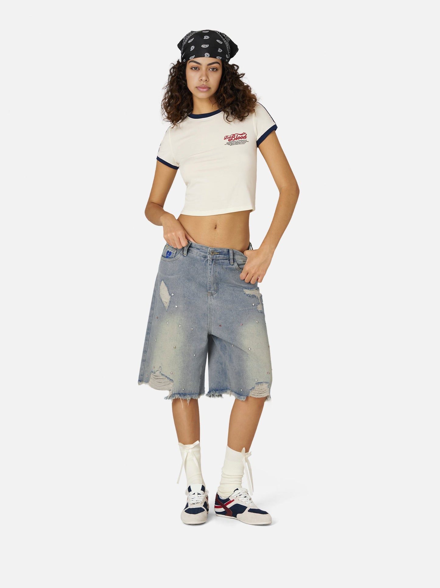Rhinestone Application Jorts