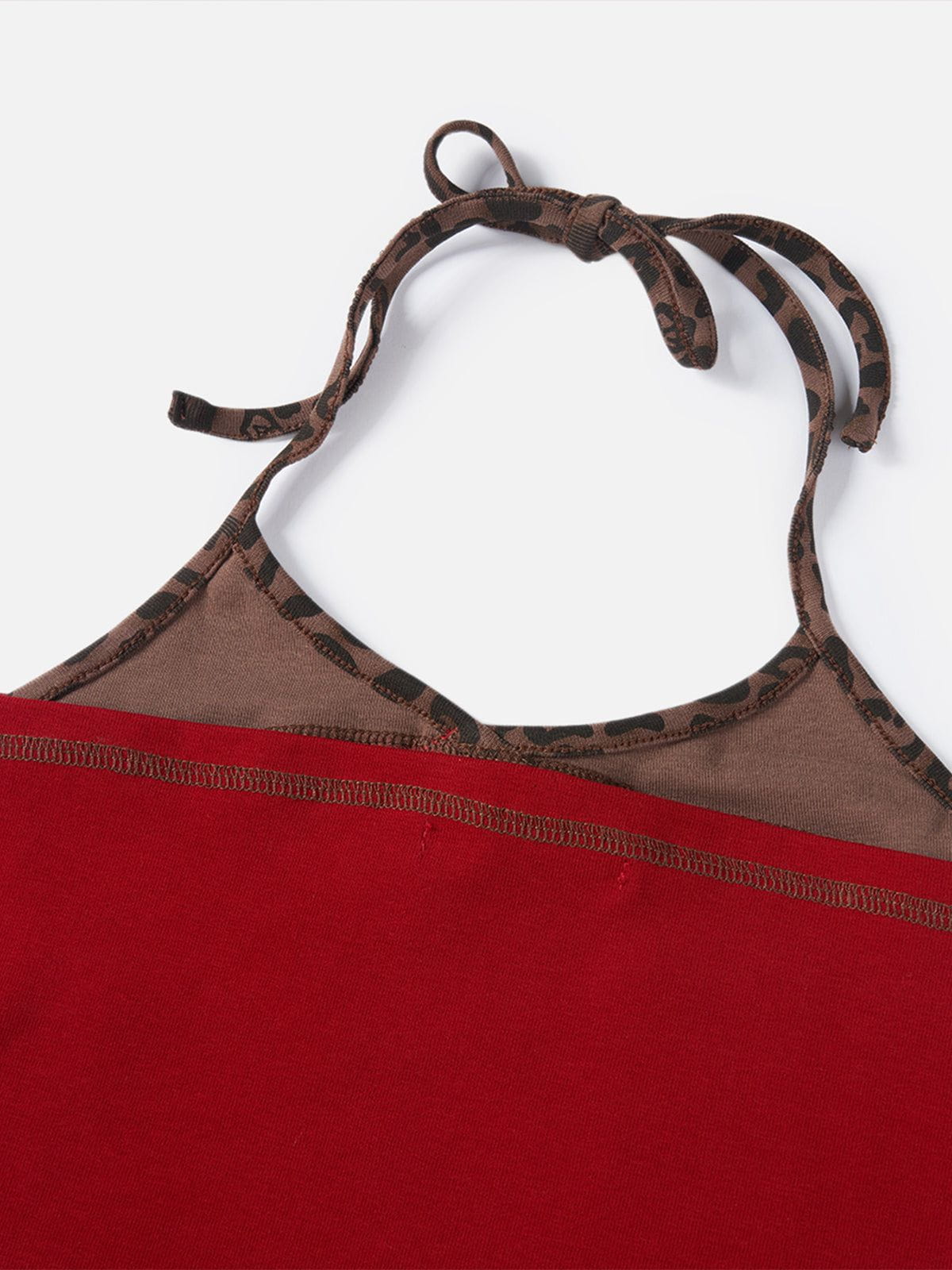 Leopard Print Patchwork Cami Top