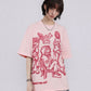 Cartoon Line Character Print Tee