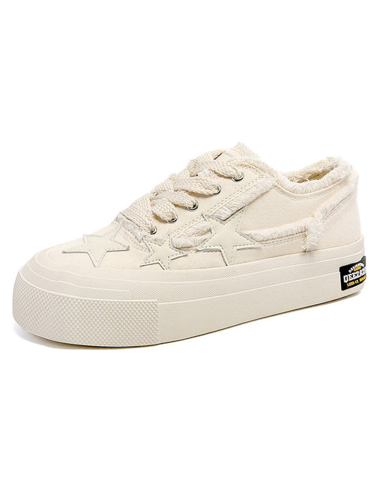 Star Patch Embroidered Canvas Shoes