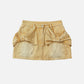 Bow Washed Denim Skirt