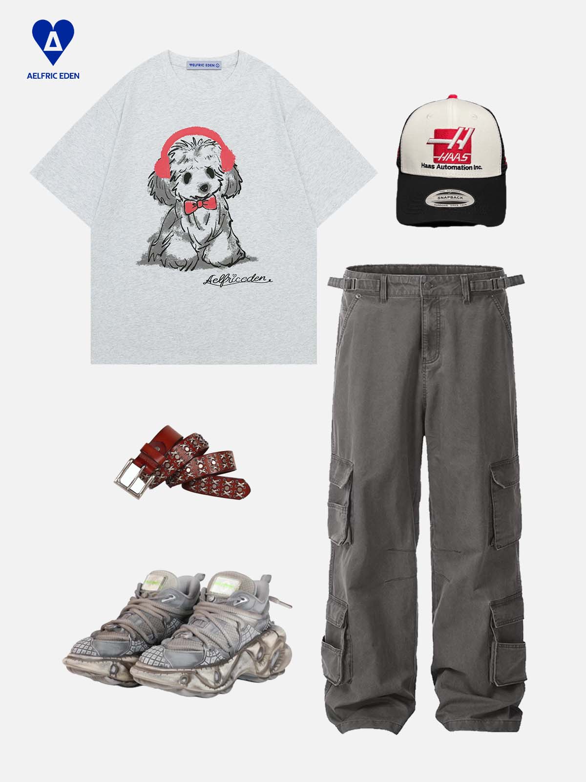 Adjustable Waist Baggy Pants