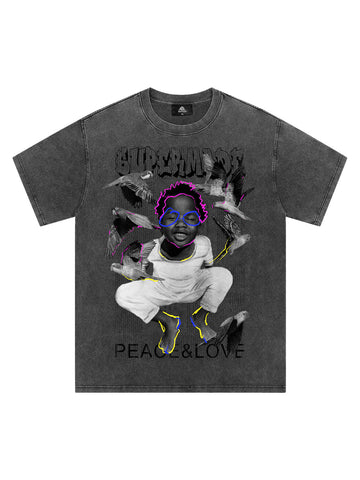 Thesupermade Street Painted Peace Dove T-shirt