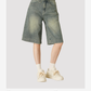 Solid Washed Longline Jorts