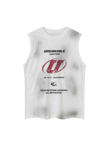 Thesupermade Original Logo Printed Hand-painted Street Rap Vest