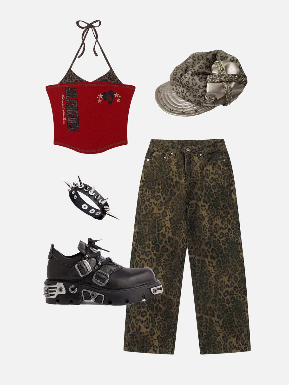 Leopard Print Patchwork Cami Top