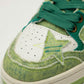 StarryClimb Patchwork Avocado Green Star Skate Shoes
