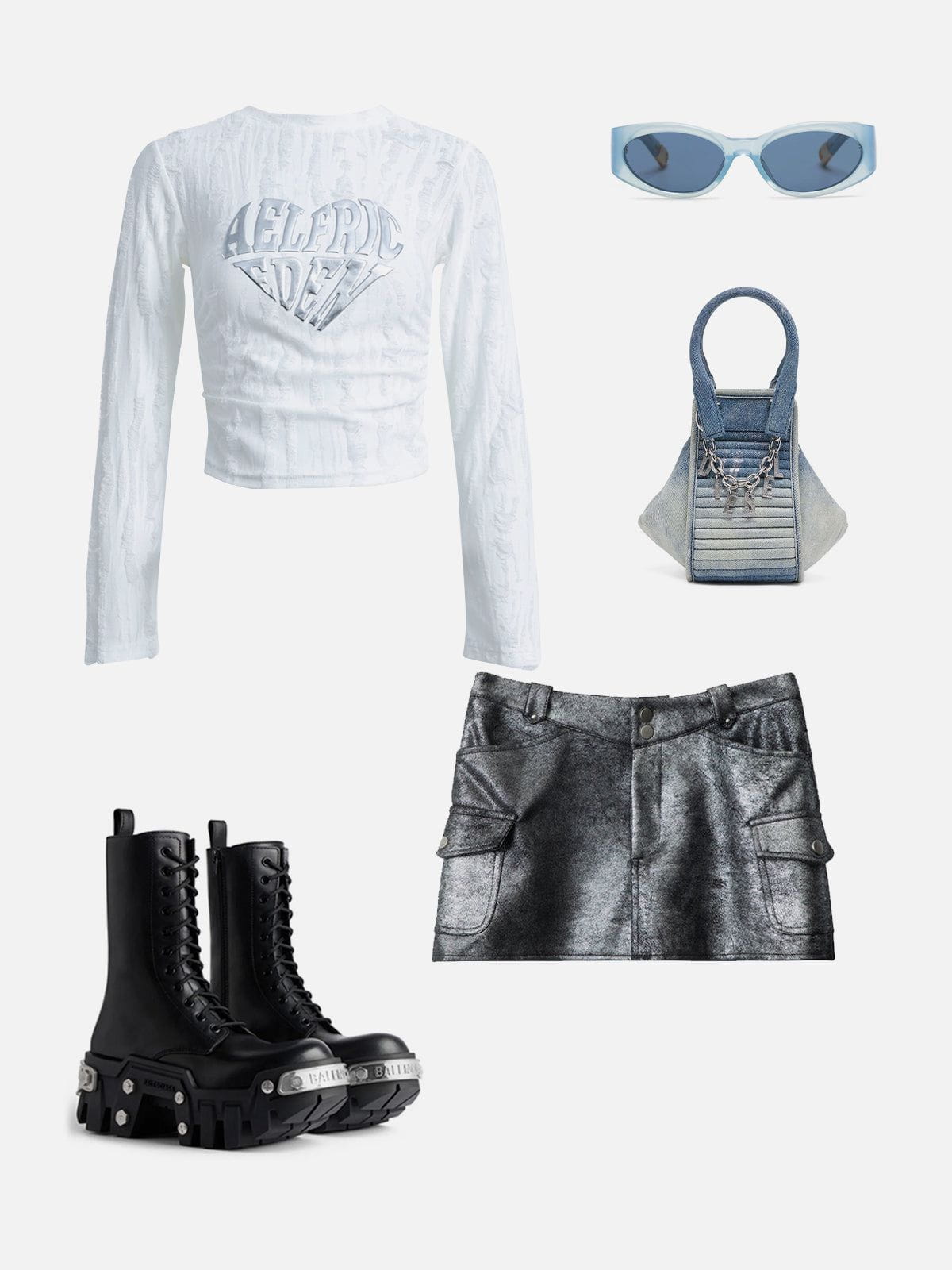 Metal Color Skirt