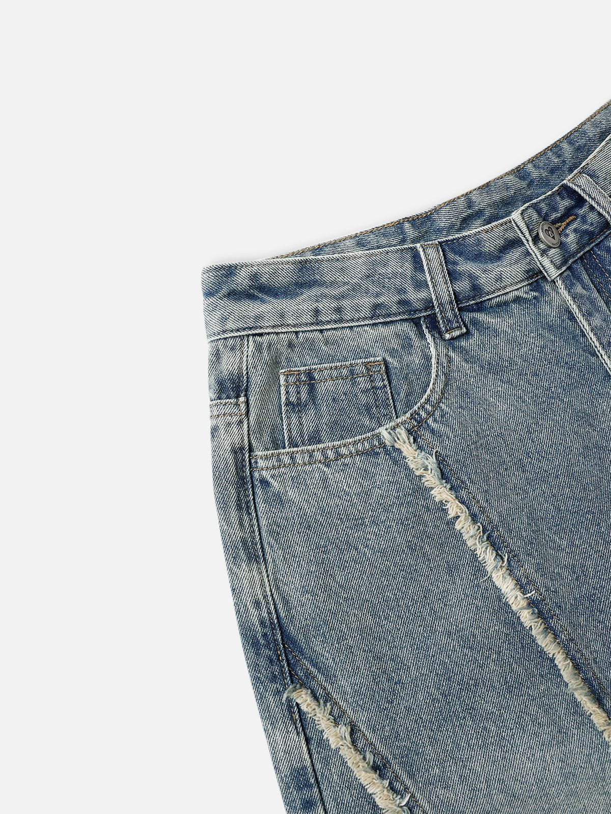 Fringe Baggy Jeans